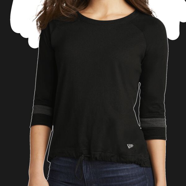 Ladies Tri Blend 3/4 Sleeve Tee Thumbnail