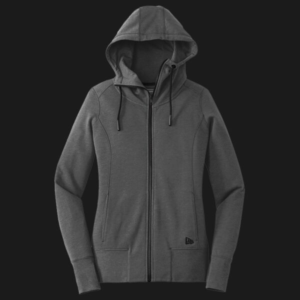 Ladies Tri Blend Fleece Full Zip Hoodie Thumbnail