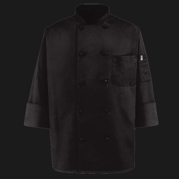 Black Knot Button Chef Coat Thumbnail