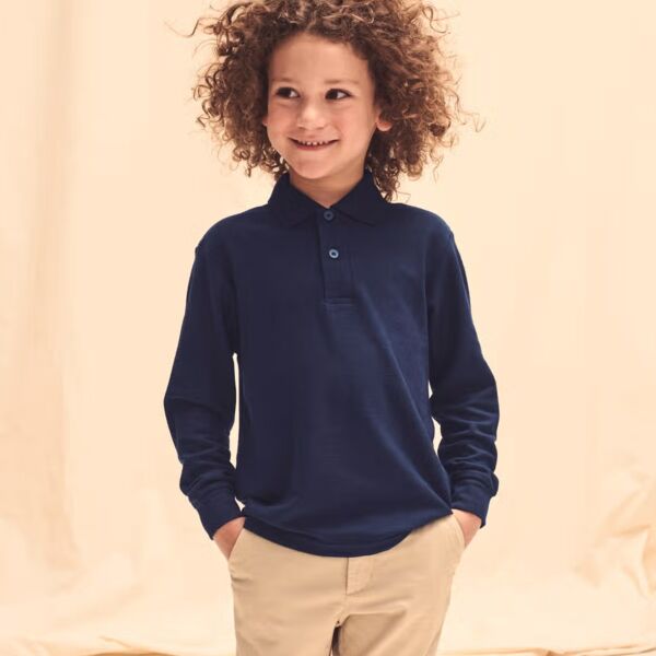 Youth Long Sleeve Silk Touch Polo Thumbnail